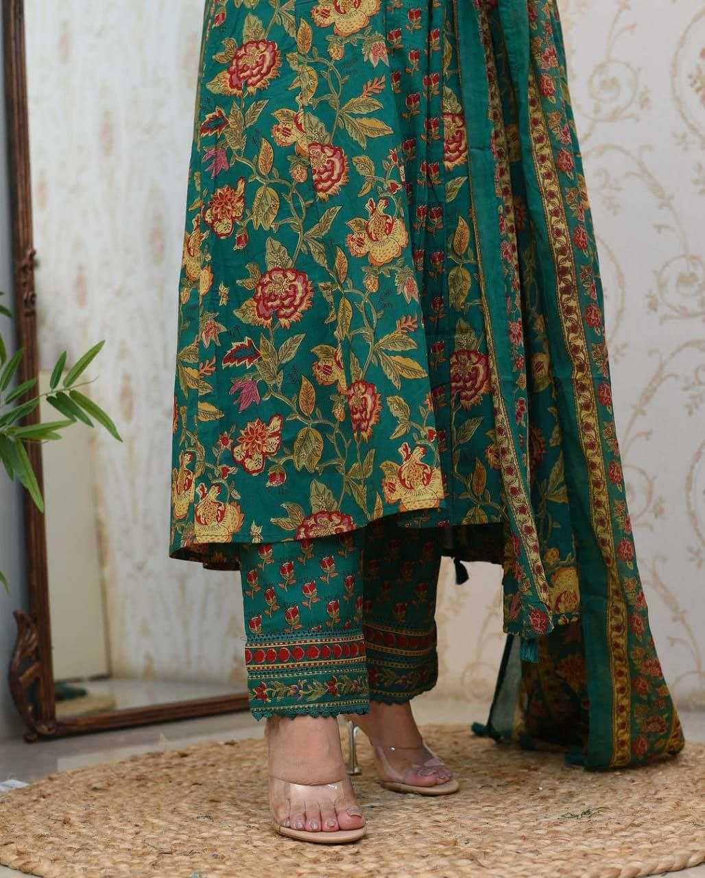 Cotton  Anarkali Suit